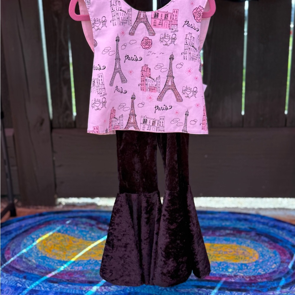 Parisian Pink and Black Kids Boutique Set